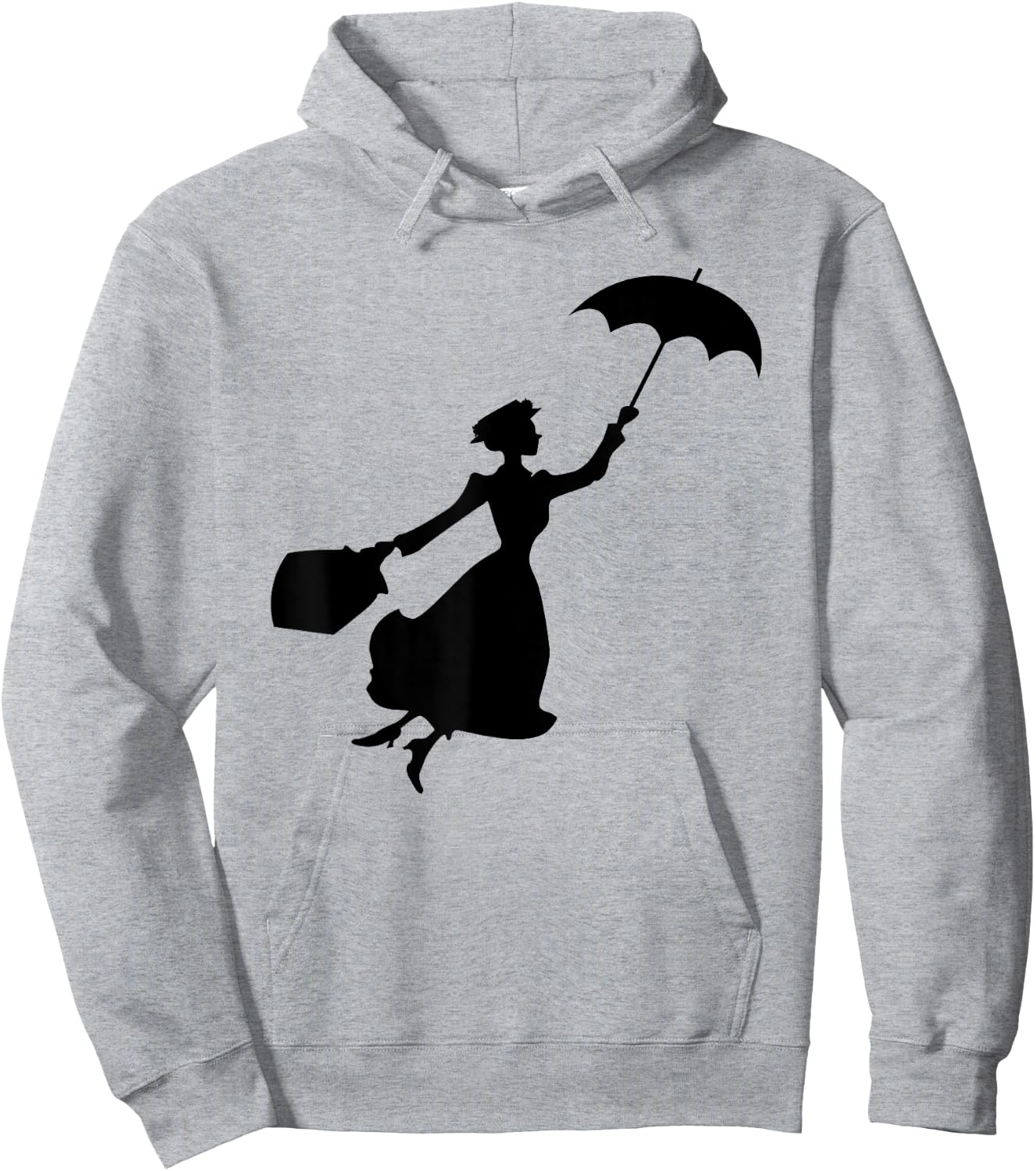 Mary Poppins Flying Silhouette , gray Hoodie - Hoodie | Ash