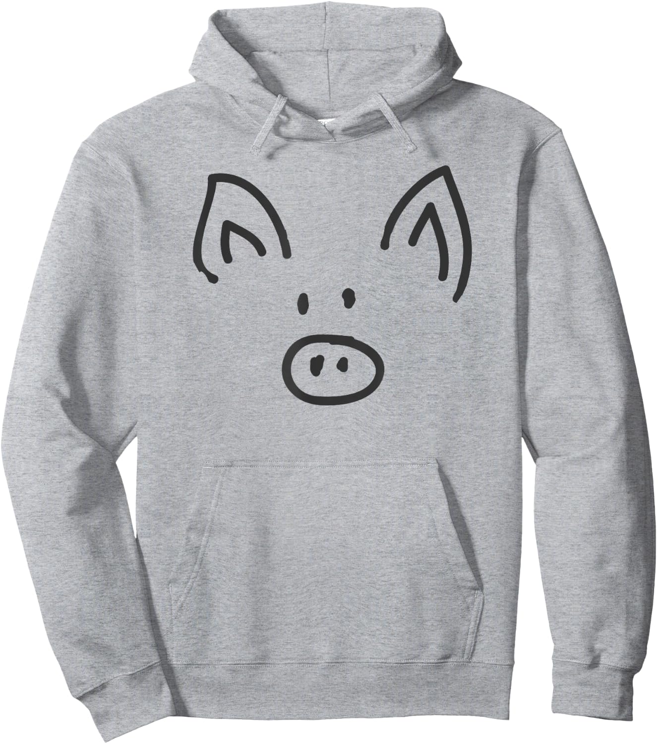 Cute Pig Face and Snout - Pig Hoodie - Hoodie | Ash