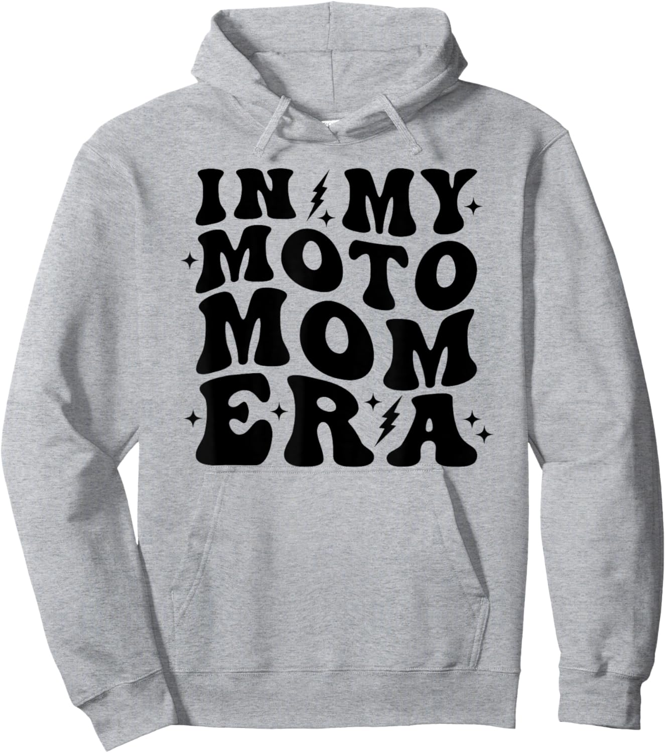 In My Moto Mom Era Retro Groovy Motocross Mom Hoodie - Hoodie | Ash