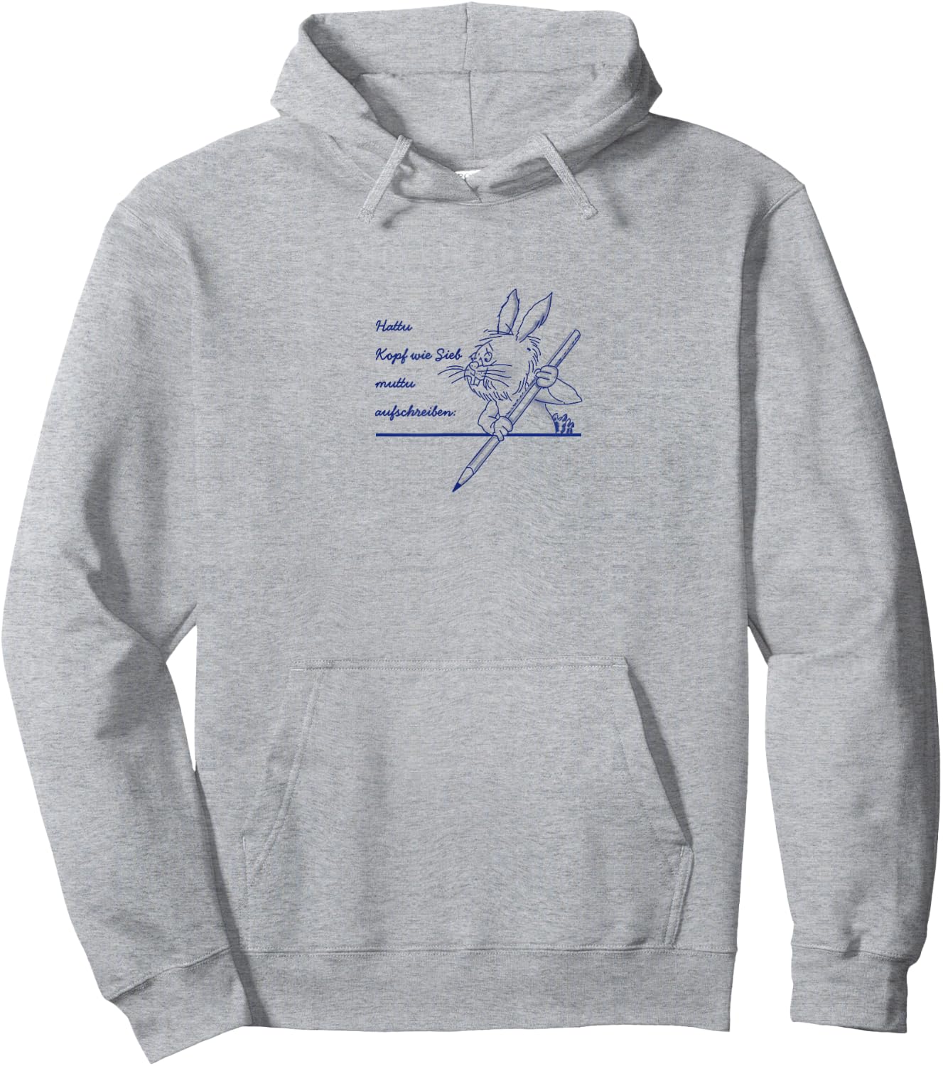 Hattu Kopf wie Sieb muttu aufschreiben Hoodie - Hoodie | Ash
