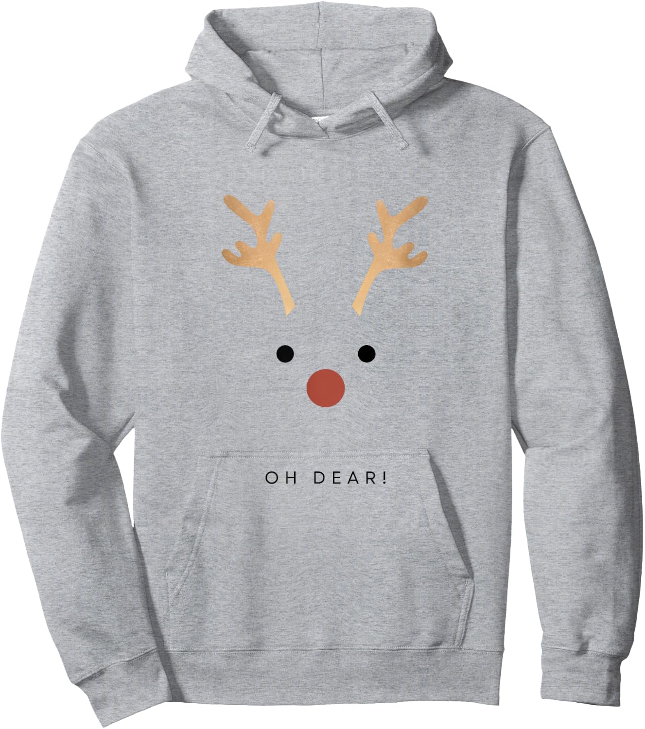 Oh Dear! - Fun Christmas Hoodie - Hoodie | Ash