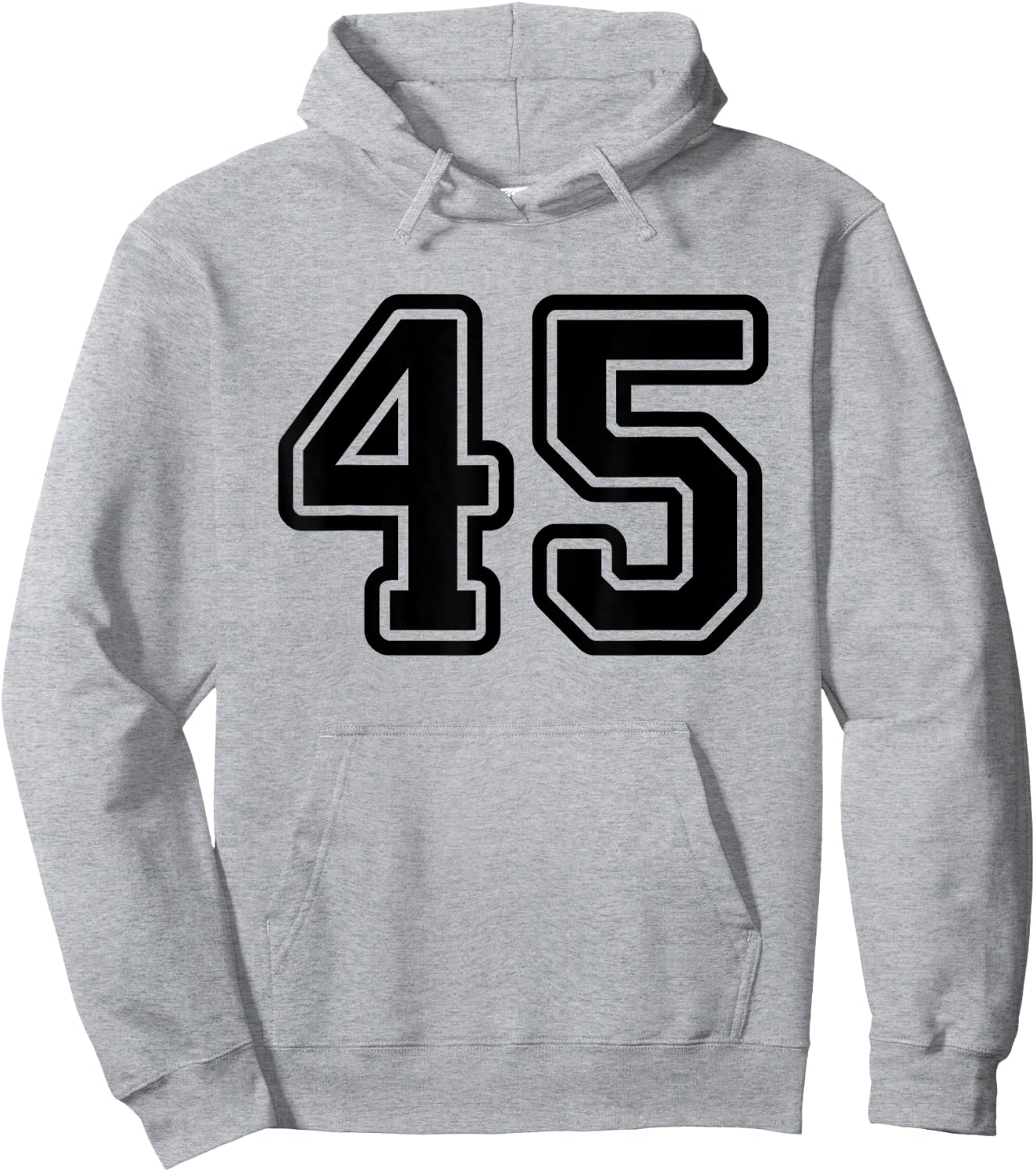 Number #45 Black Varsity Number 45 Hoodie - Hoodie | Ash