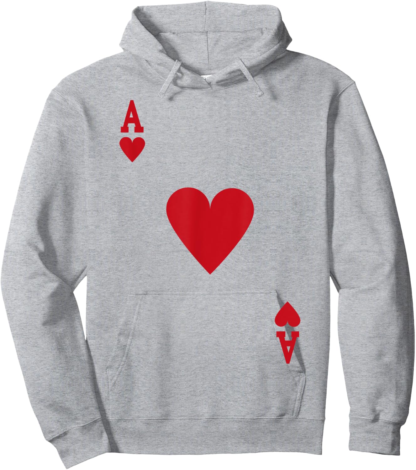 Halloween Ace of Hearts Costume Shirt Men Women Hoodie - Hoodie | Ash