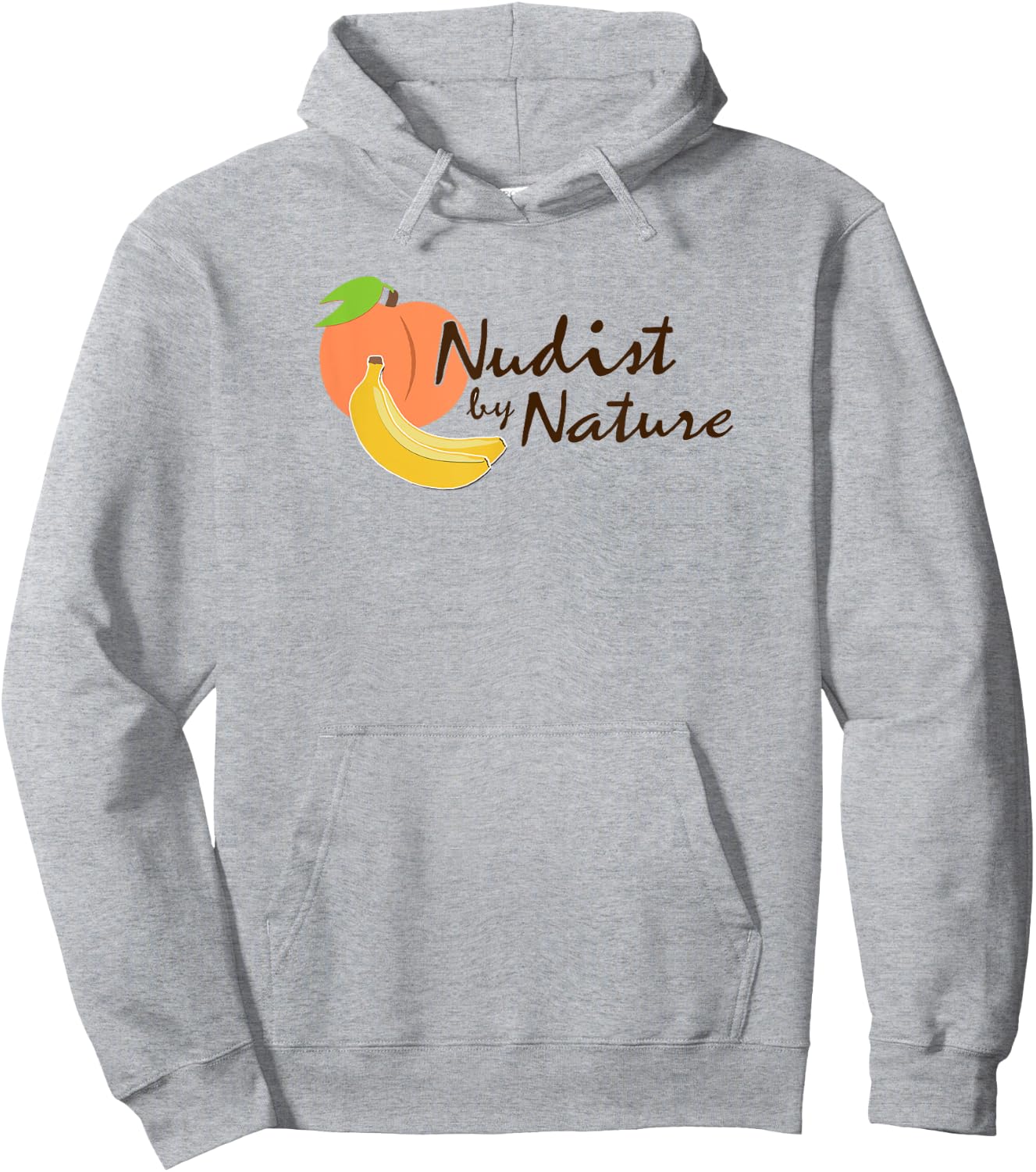 "Nudist by Nature" Pro Nudism Hoodie - Hoodie | Ash