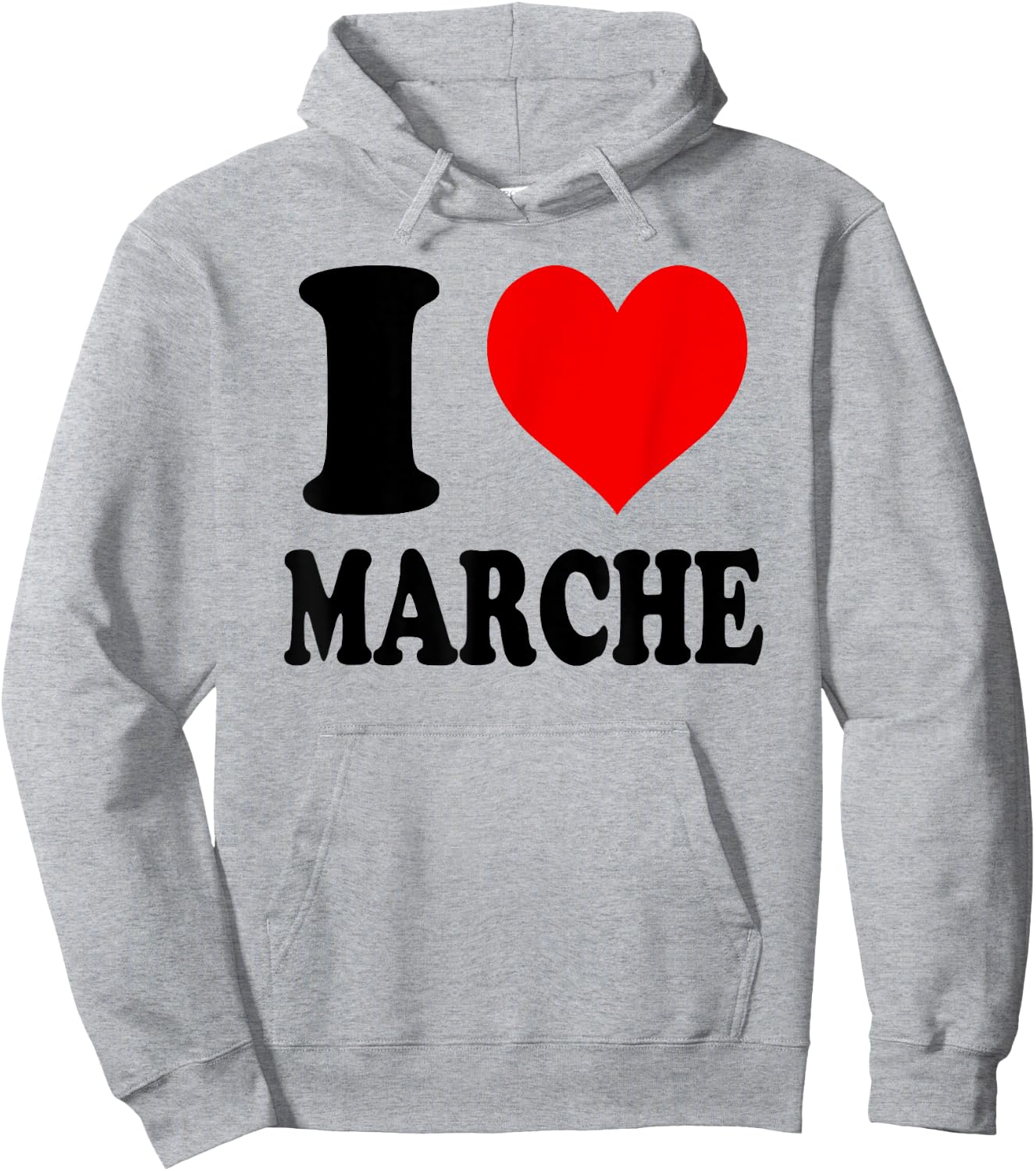 I Love Marche Italie Hoodie - Hoodie | Ash