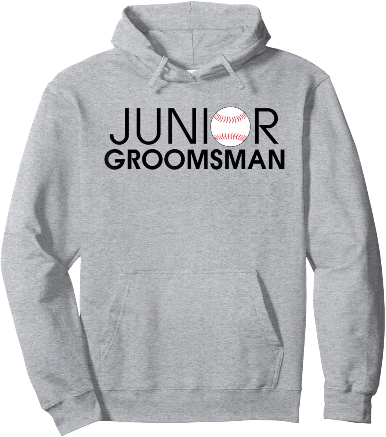 Junior Groomsman Baseball Wedding Hoodie - Hoodie | Ash