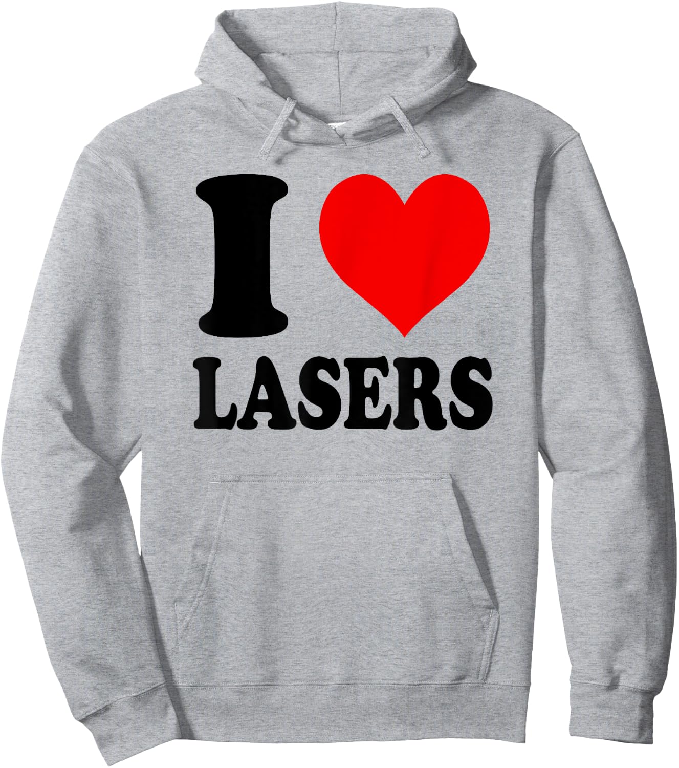 I Love Lasers Hoodie - Hoodie | Ash