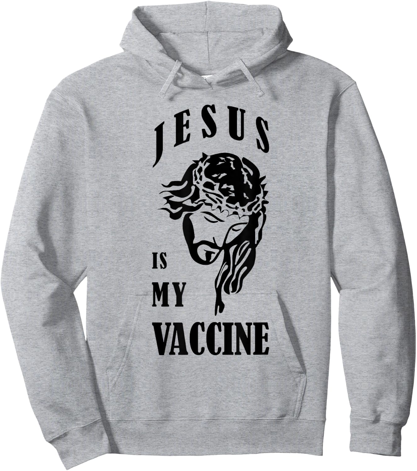 Jesus Is My Vaccine Anti Vaxxer Hoodie - Hoodie | Ash