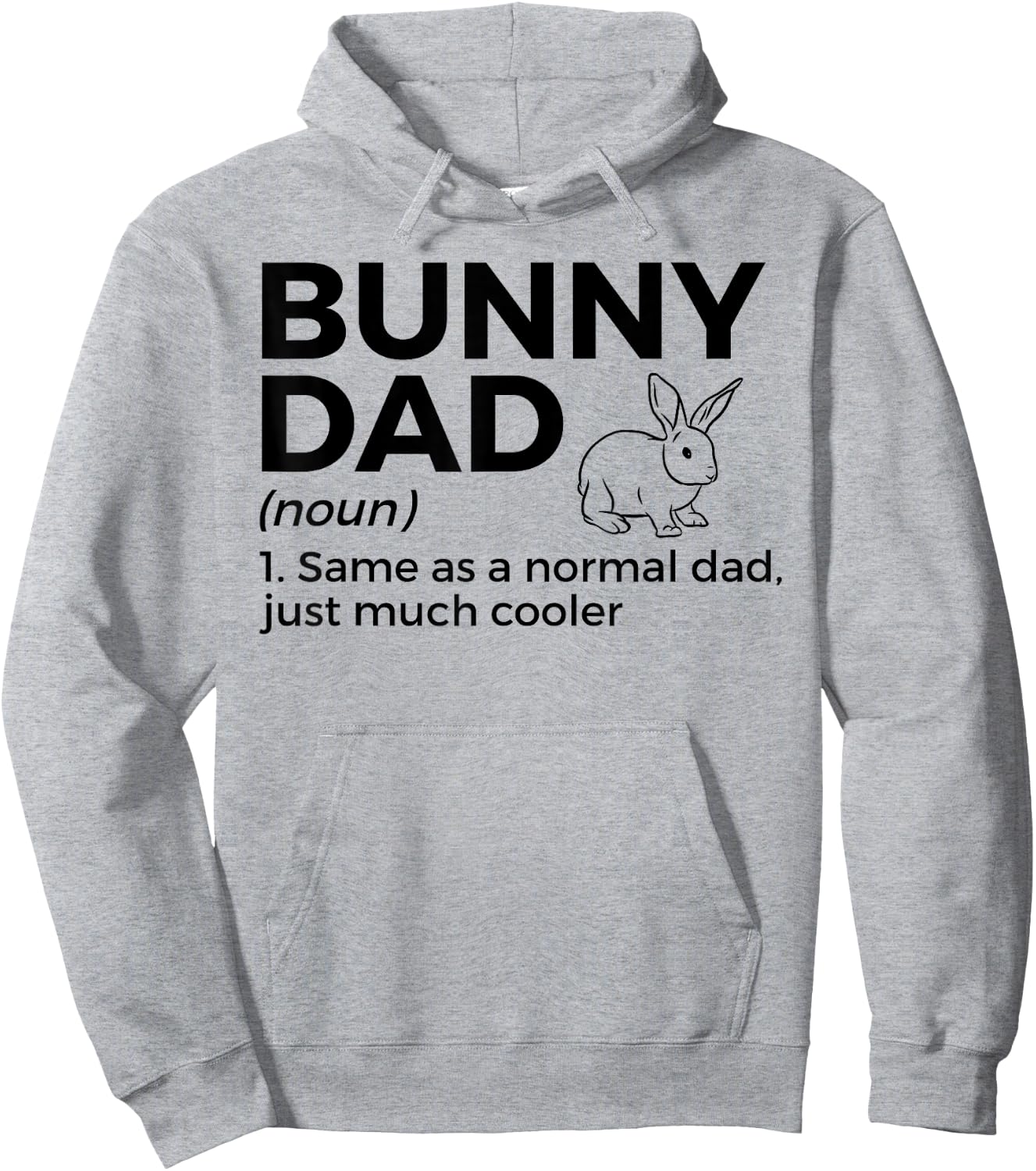 Bunny Dad Definition Rabbit Lover Hoodie - Hoodie | Ash