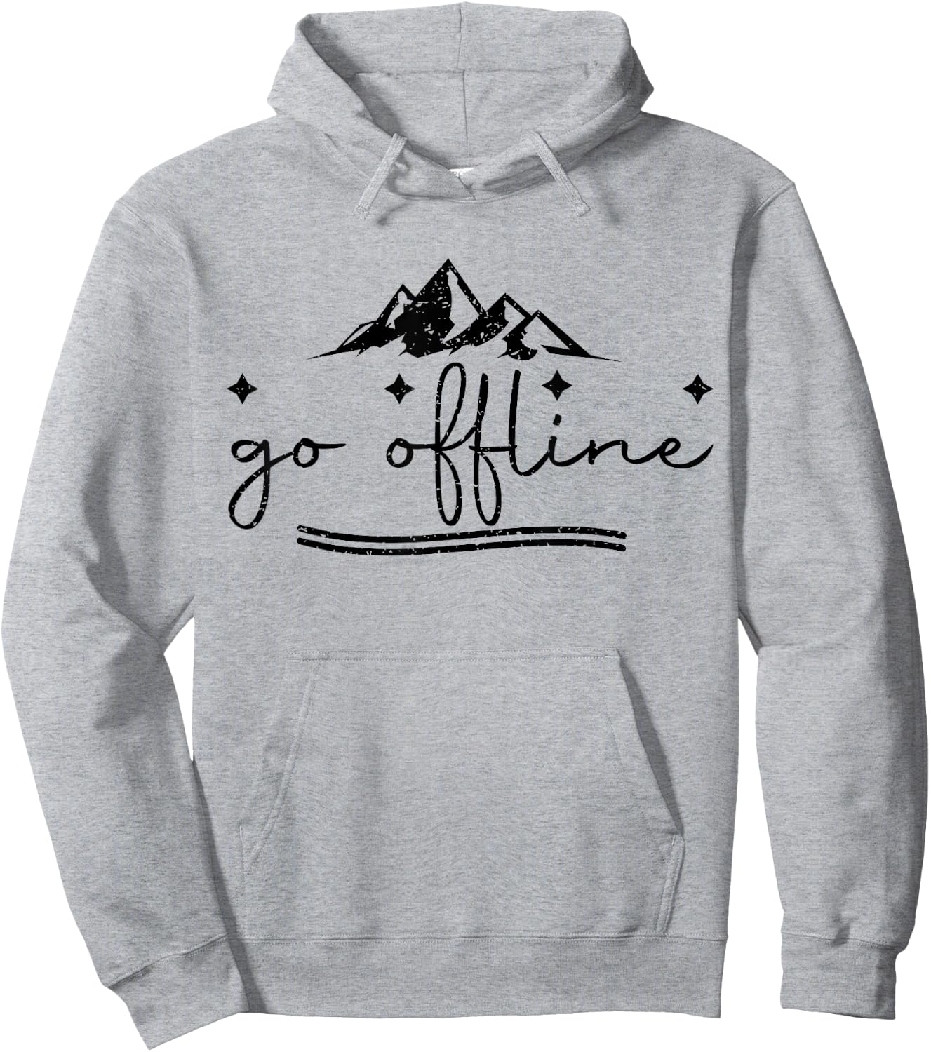 Funny go offline hiking lovers Gifts hiker Hoodie - Hoodie | Ash