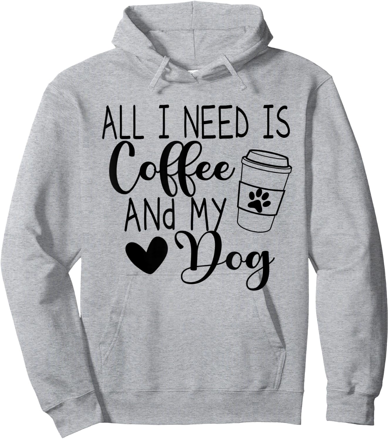 All I Need Is Coffee And My Dog Hoodie - Hoodie | Ash