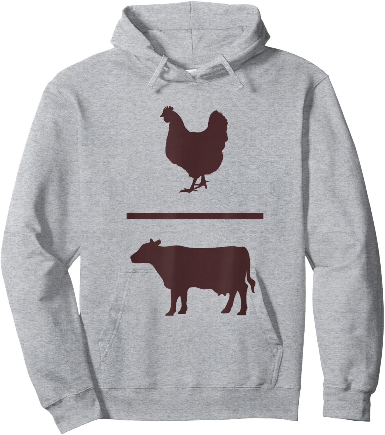 Brown Chicken Brown Cow Hoodie - Hoodie | Ash