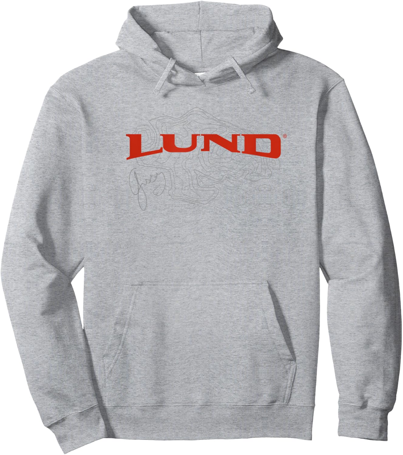 Lund Fish Finder Logo White Hoodie - Hoodie | Ash