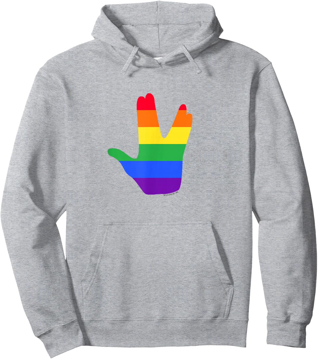 Star Trek Pride Vulcan Salute Hoodie - Hoodie | Ash