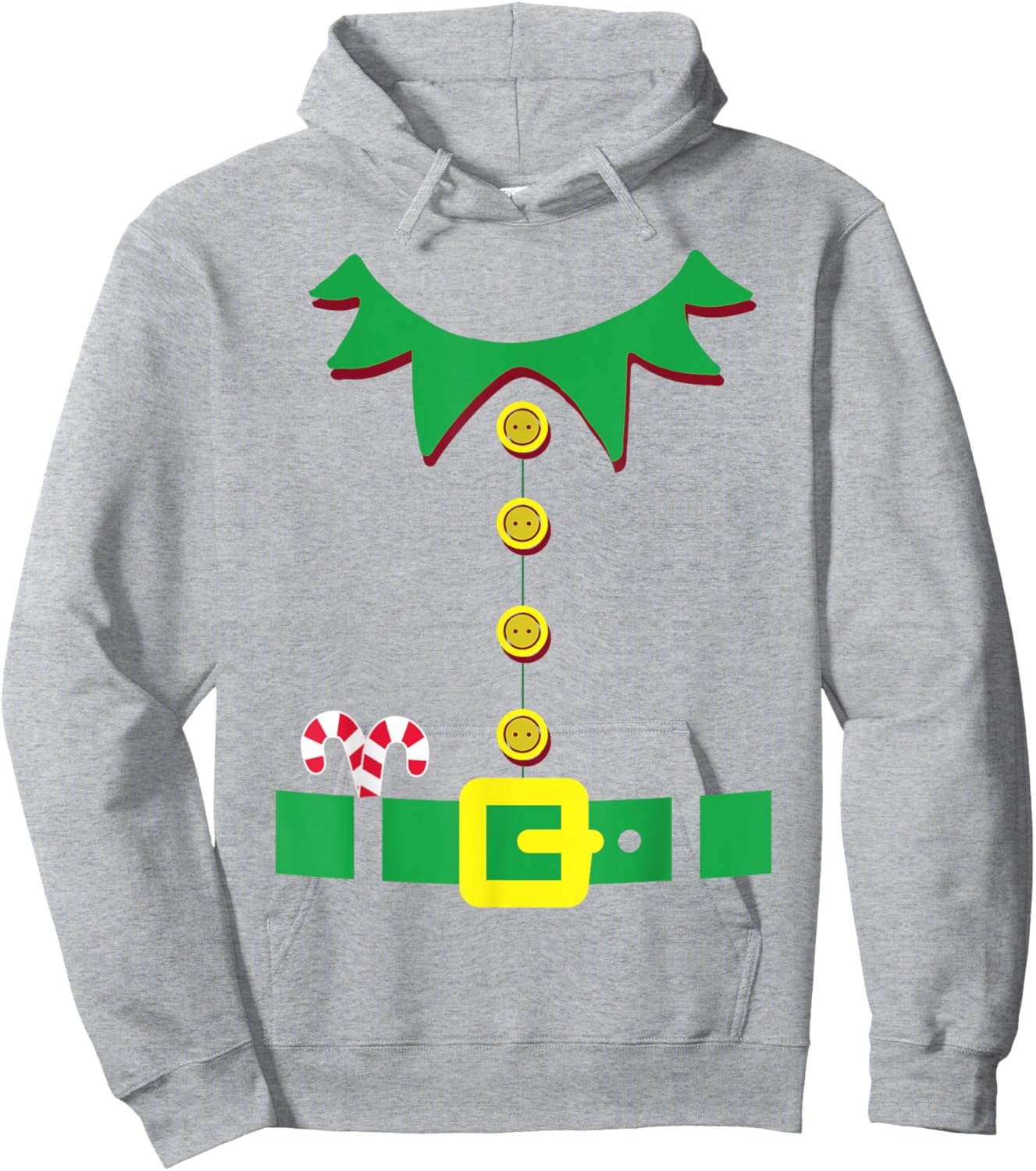 Elf Costume Santa Holiday Christmas Red Hoodie - Hoodie | Ash