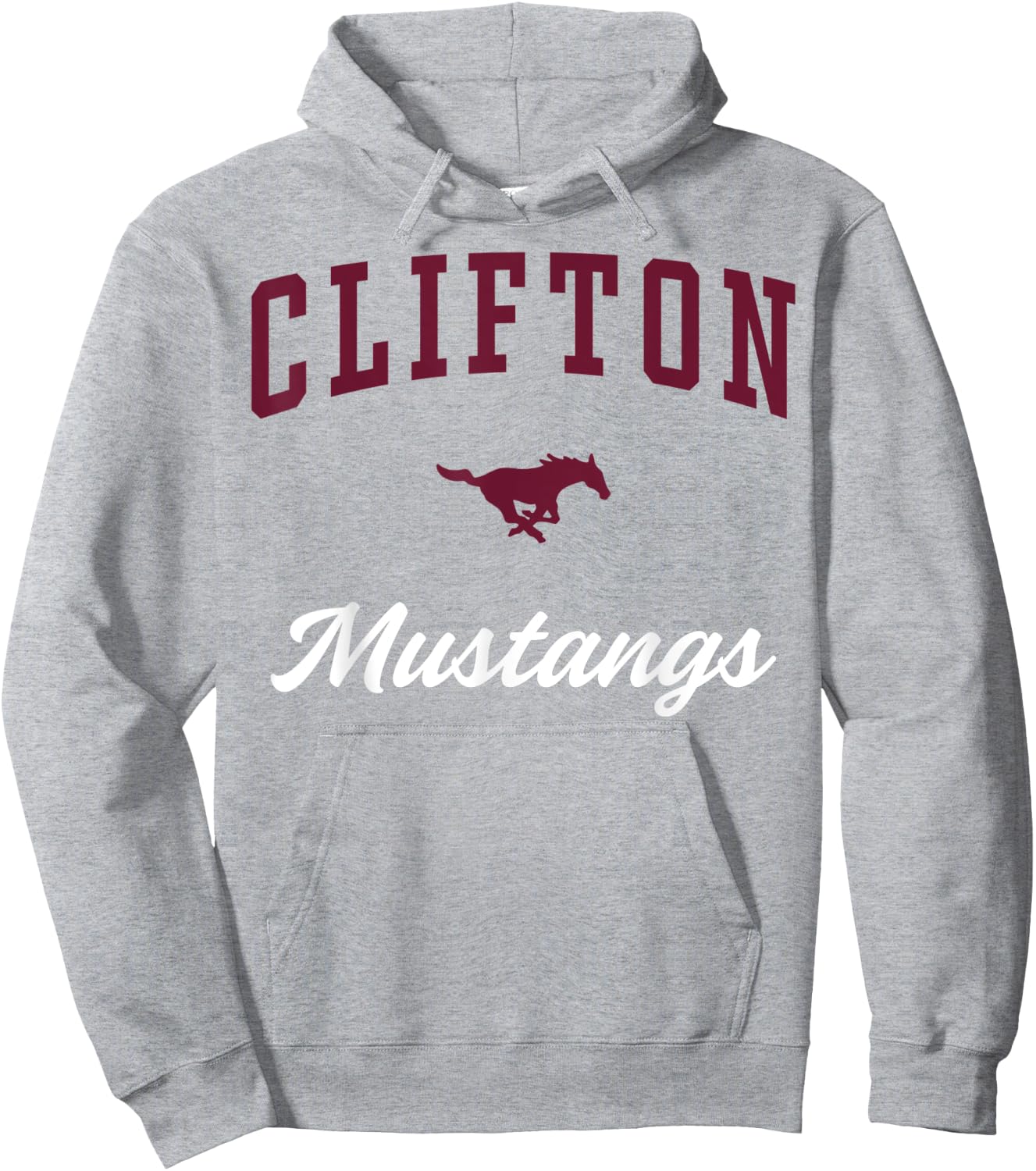 Clifton High School Mustangs Hoodie - Hoodie | Ash