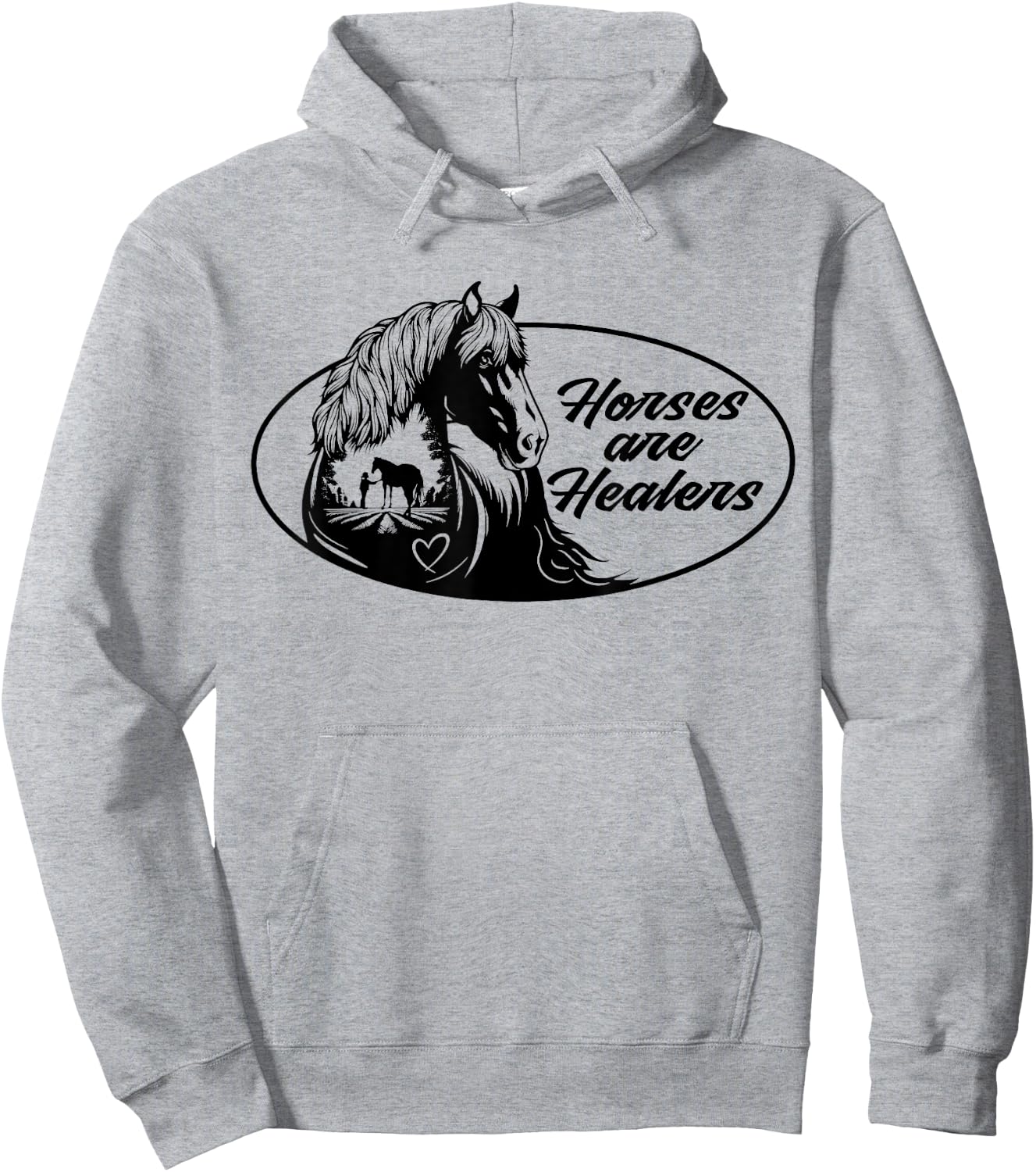 Horses Are Healers Hoodie - Hoodie | Ash