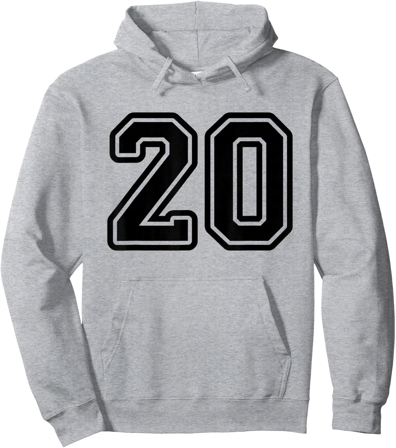 Sport Team Number #20 Hoodie - Hoodie | Ash