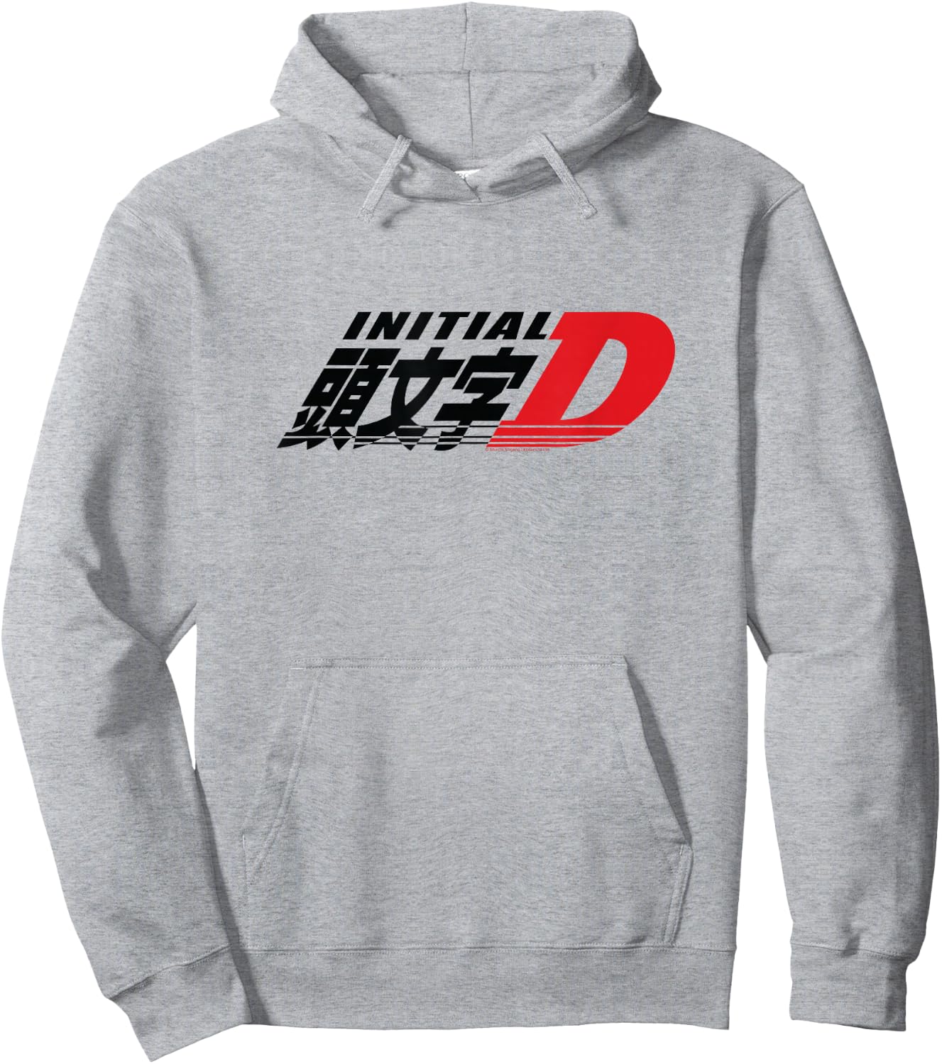 Initial D Manga Main Logo Hoodie - Hoodie | Ash