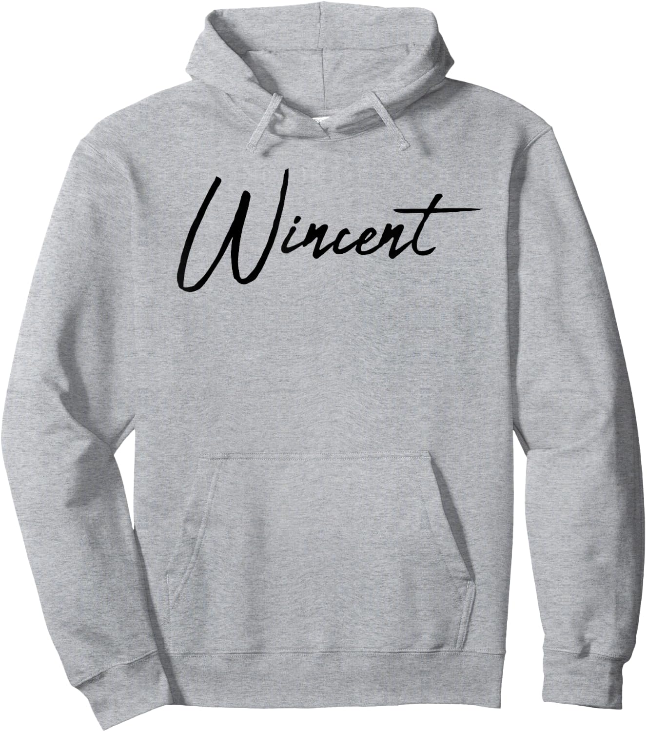 Beautiful Handwritten Font Wincent Calligraphy Hoodie - Hoodie | Ash