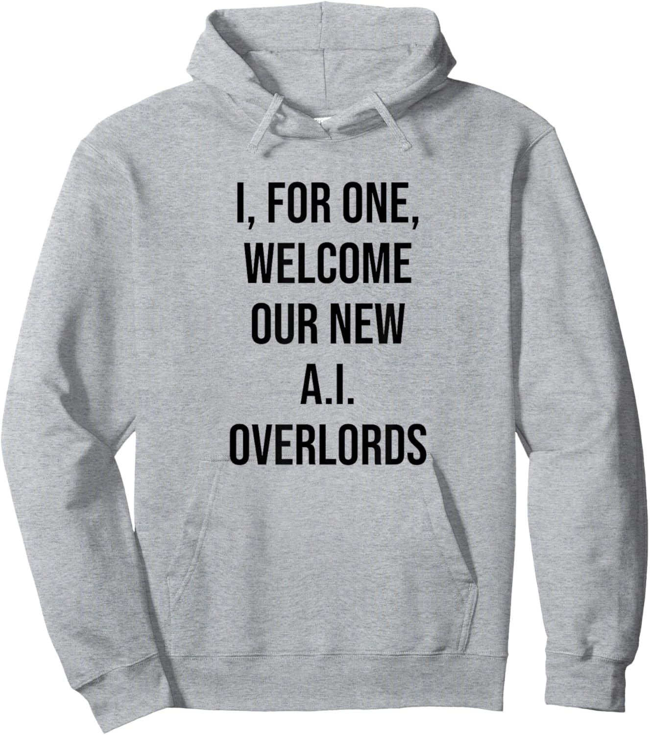 I, For One, Welcome Our New AI Overlords Funny Hoodie - Hoodie | Ash