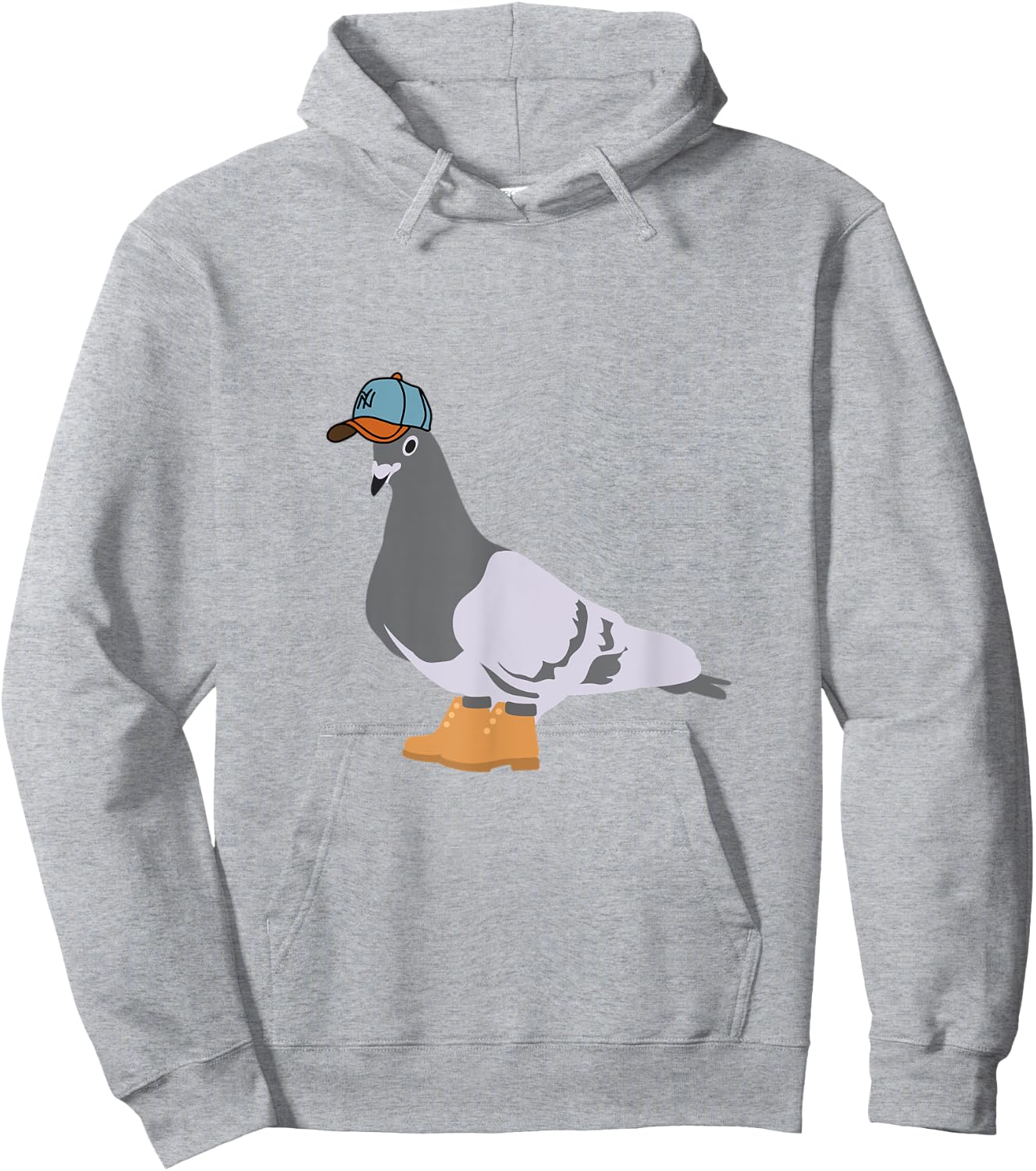 New York City Pigeon Bird Baseball Cap Boots Hoodie - Hoodie | Ash