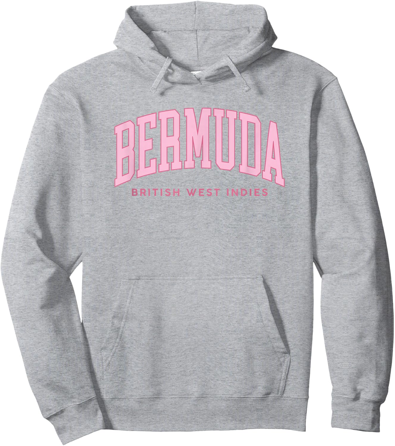 Bermuda Retro Preppy Throwback Pink Text Girls Hoodie - Hoodie | Ash