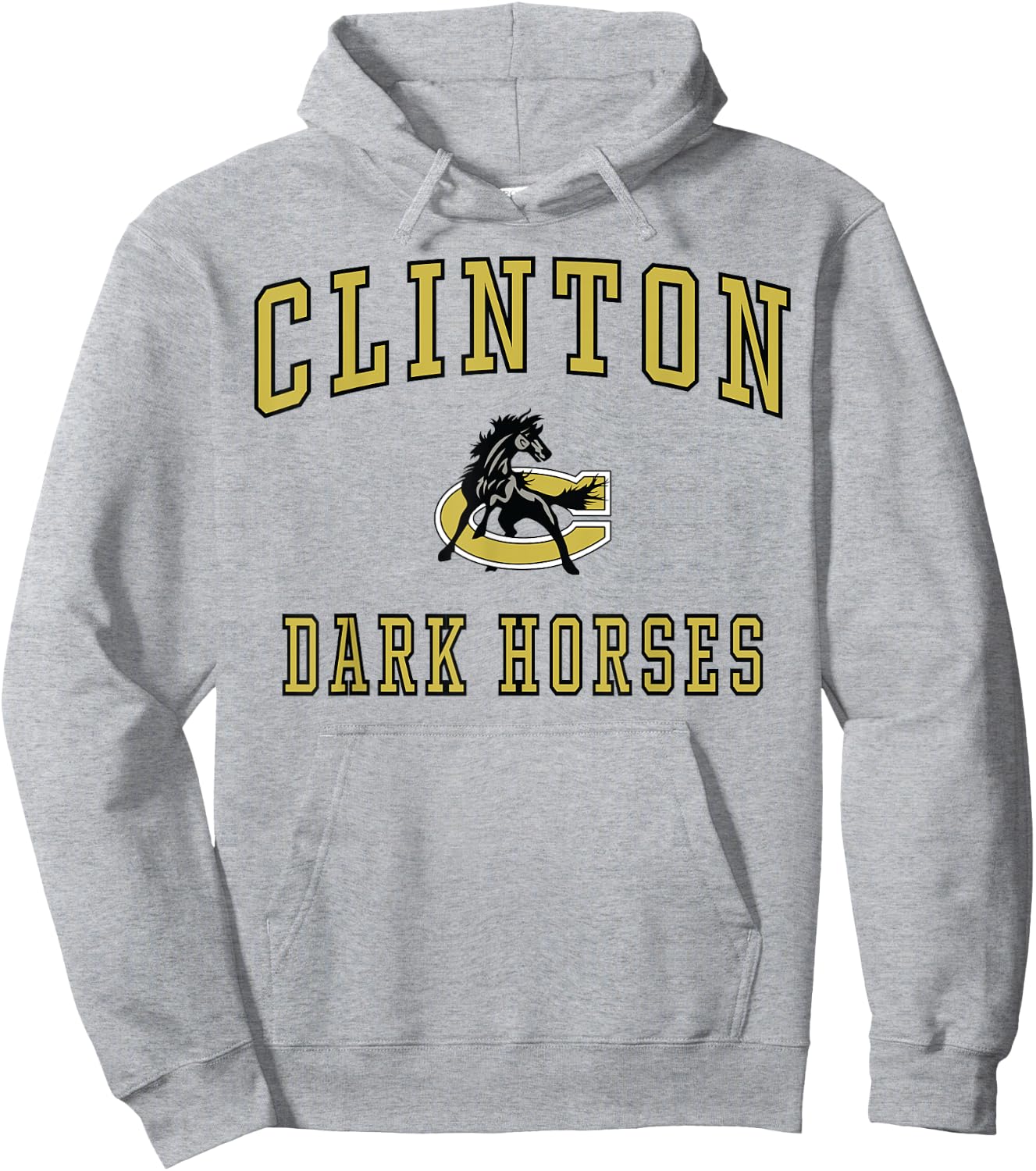 Clinton High School Dark Horses Hoodie - Hoodie | Ash