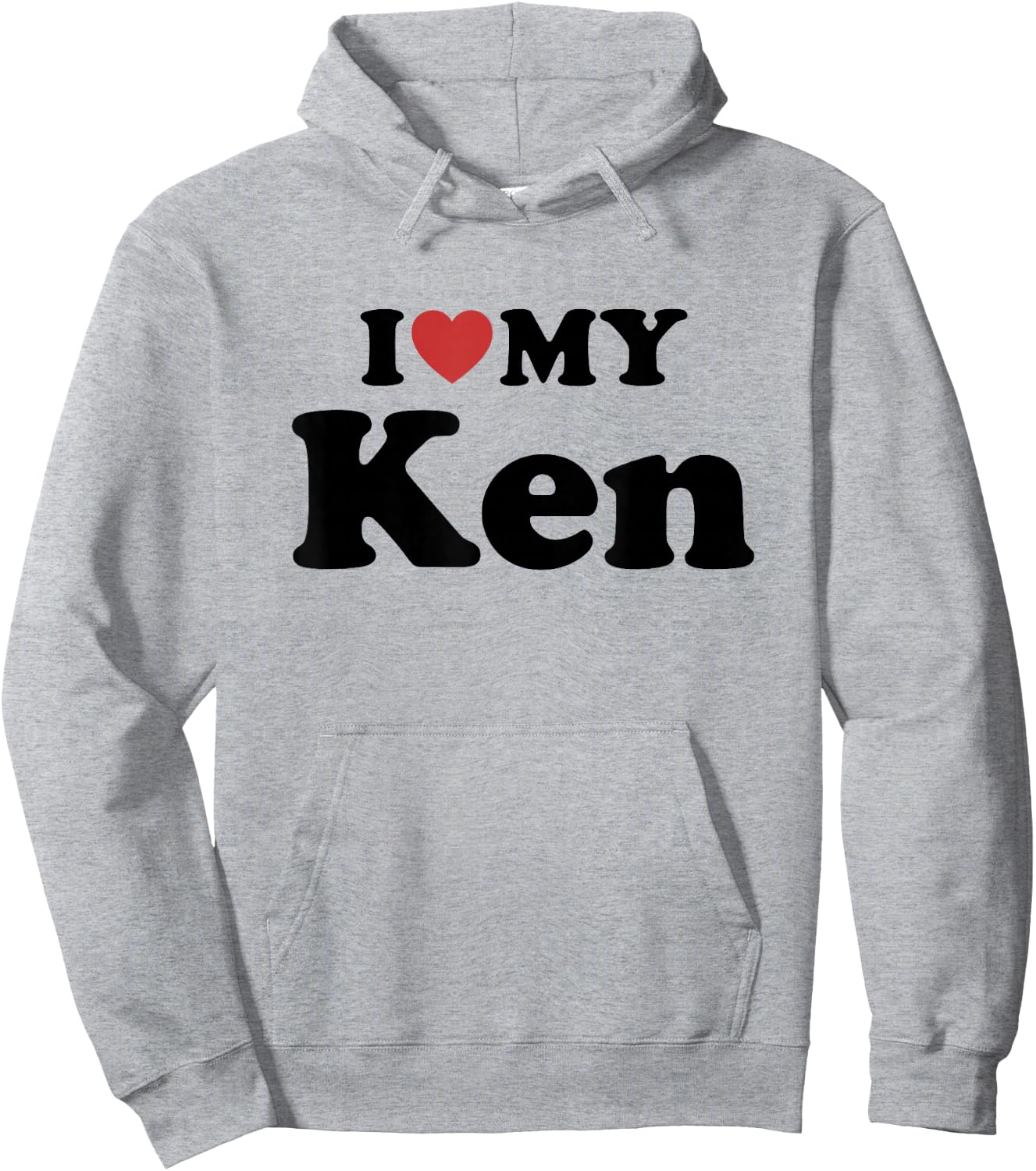 I Love My Ken Prénom Assorti Couple Hoodie - Hoodie | Ash