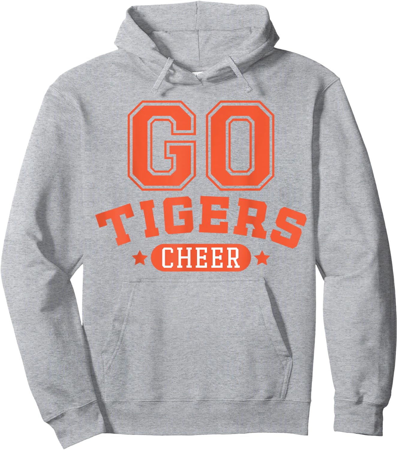 Go Cheer Tigers Football Hoodie - Hoodie | Ash