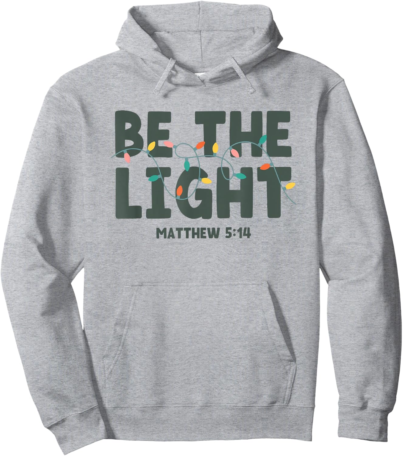 Be the Light Matthew 5 14 Hoodie - Hoodie | Ash