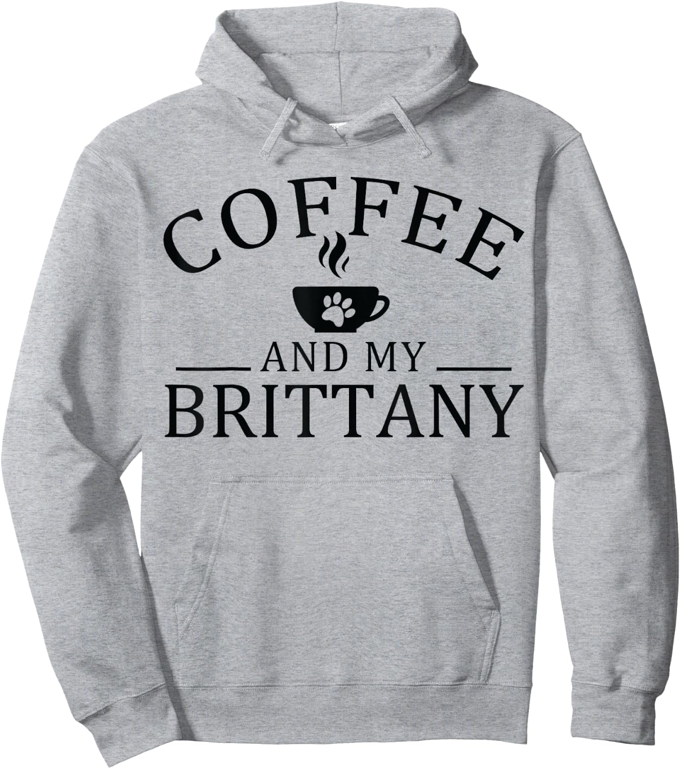 Brittany Spaniel Dog And Coffee Women Hoodie - Hoodie | Ash