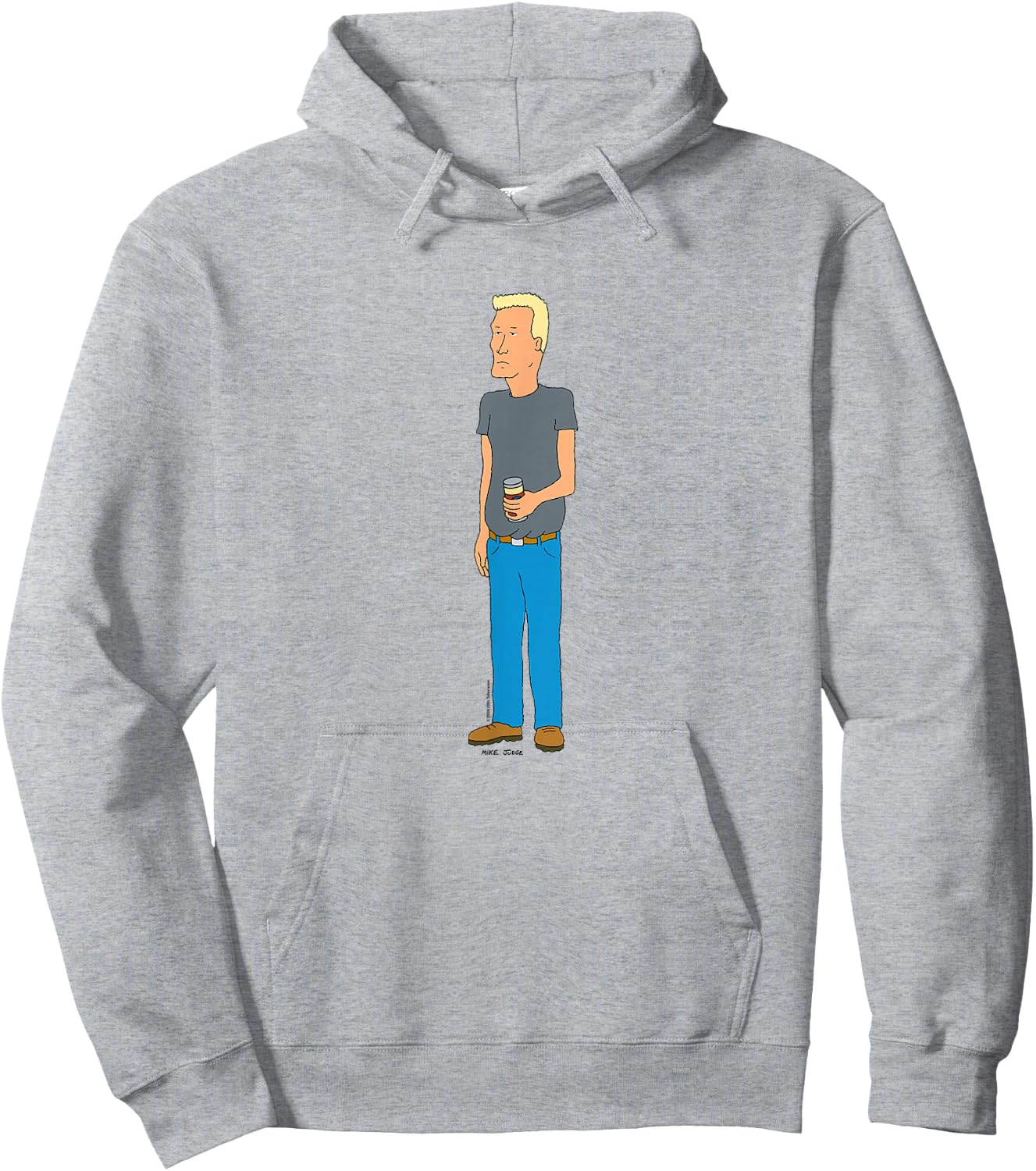 King Of The Hill Boomhauer Simple Standing Pose Hoodie - Hoodie | Ash