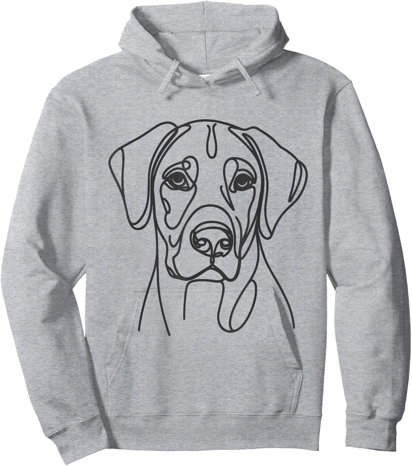 Line Art Dad Mom Dog Rhodesian Rigdeback Hoodie - Hoodie | Ash