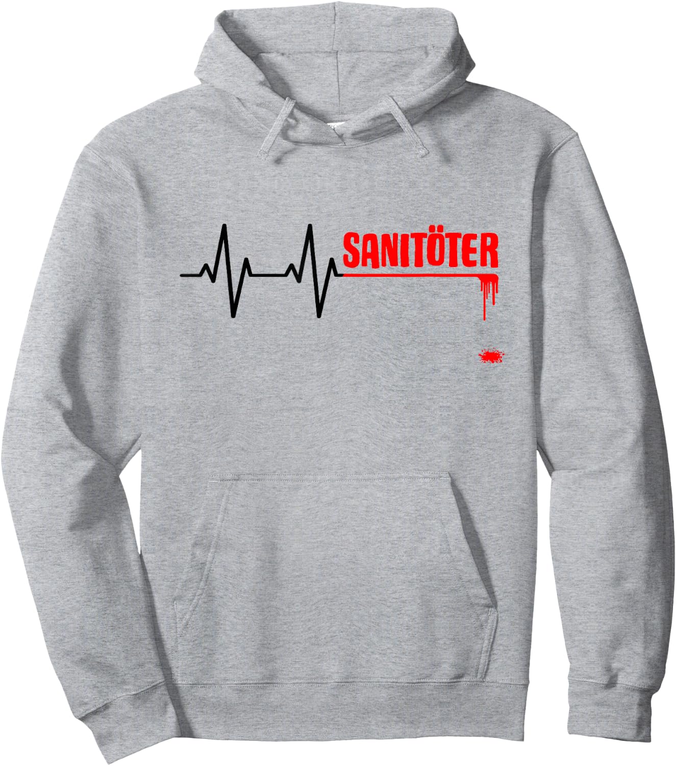 Rettungssanitäter Fun Shop - Sanitöter Notfallsanitäter Rettungssanitäter Sanitäter , Weiß, Klein, Männer, Halbarm, , Klassisch, V-Ausschnitt, 1 Count, 0 Taschen, EU 43, Maschinenwäsche Hoodie - Hoodie | Ash