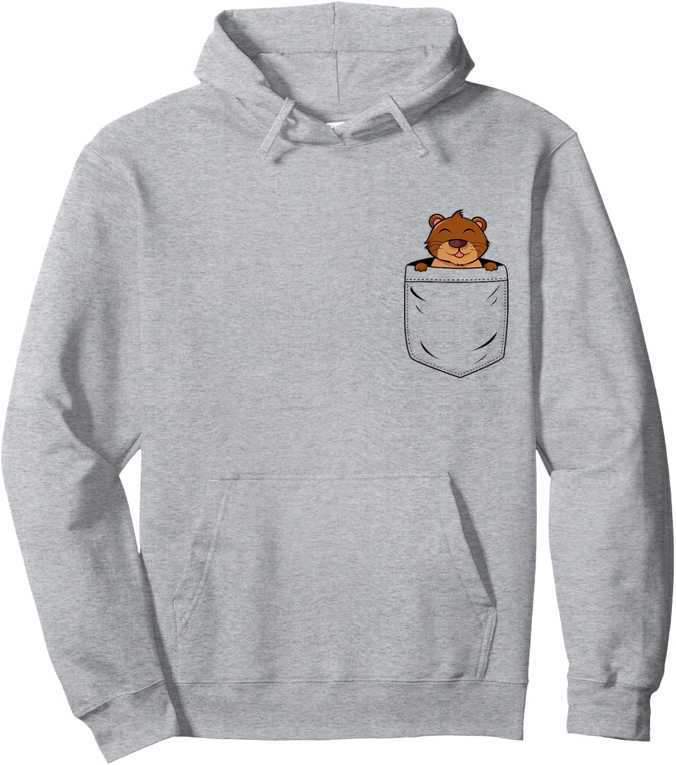 Otter Lovers Cute Funny Otter In Pocket Hoodie - Hoodie | Ash
