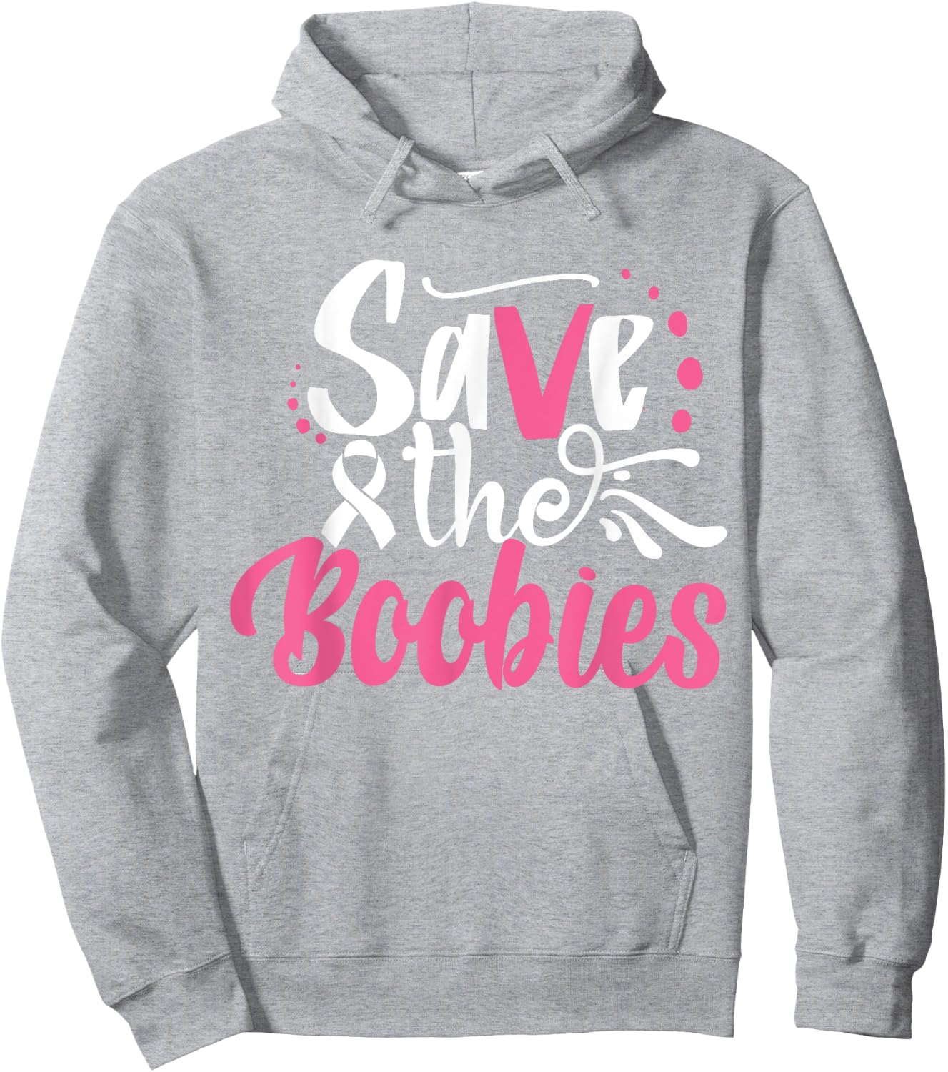 Save The Boobies | Breast Cancer Hoodie - Hoodie | Ash
