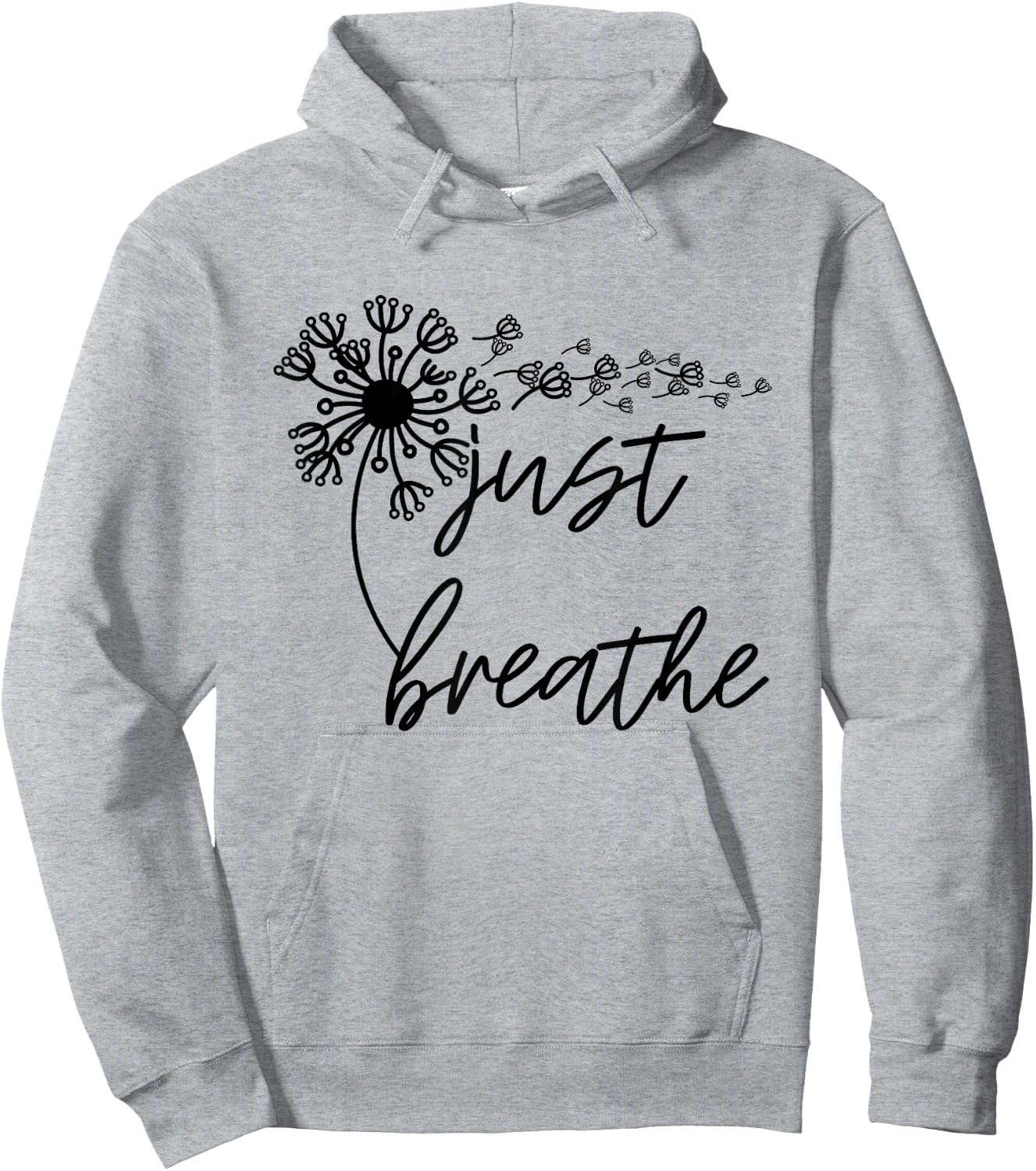 Just Breathe Thirt Breathe Meditation Gift Hoodie - Hoodie | Ash