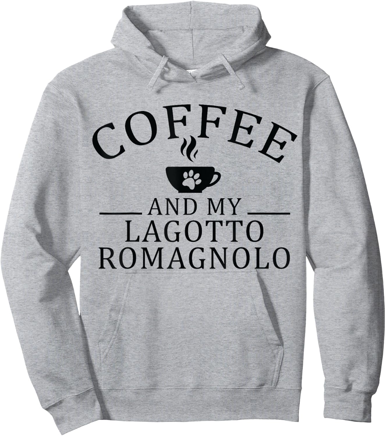 Lagotto Romagnolo Dog And Coffee Men Women Hoodie - Hoodie | Ash