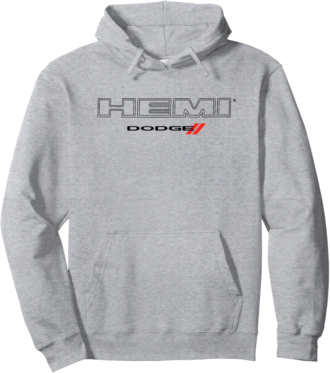 Dodge HEMI Dark Wordmark Logo Hoodie - Hoodie | Ash