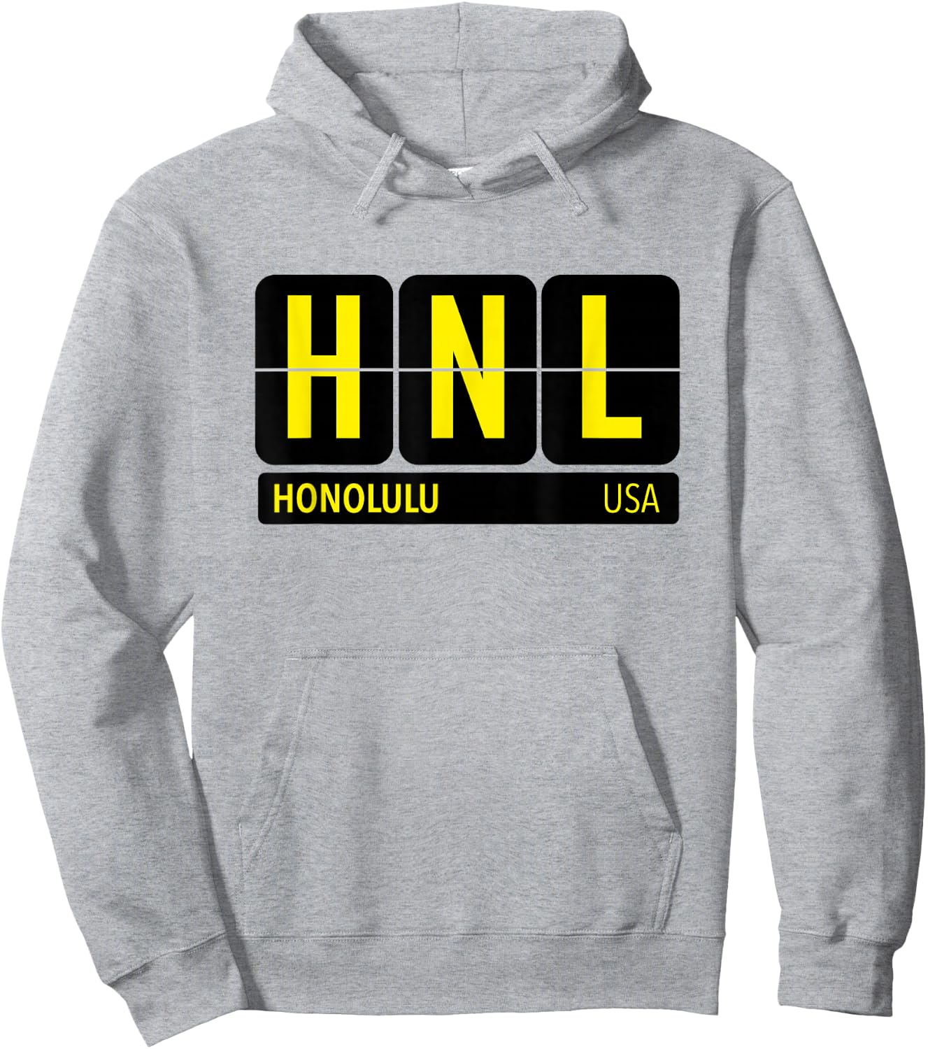HNL Honolulu Hawaii USA Travel Souvenir Yellow Hoodie - Hoodie | Ash
