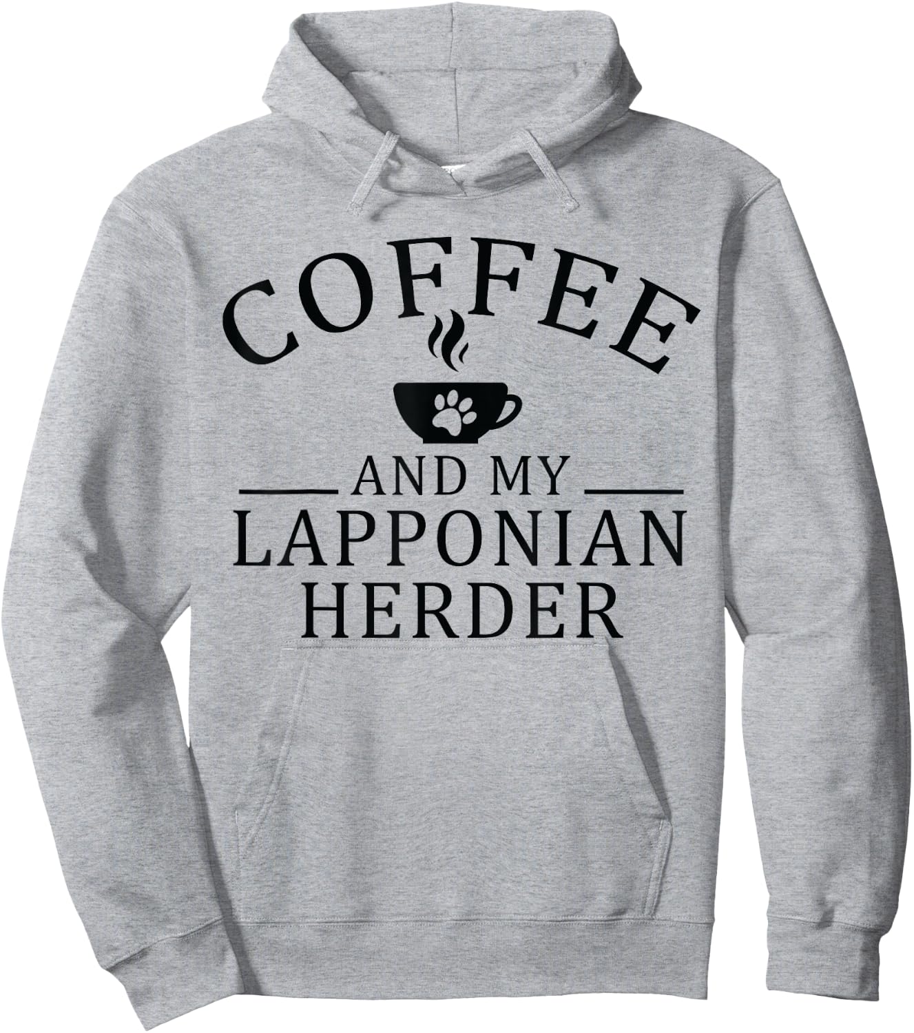 Lapponian Herder Dog And Coffee Men Women Hoodie - Hoodie | Ash