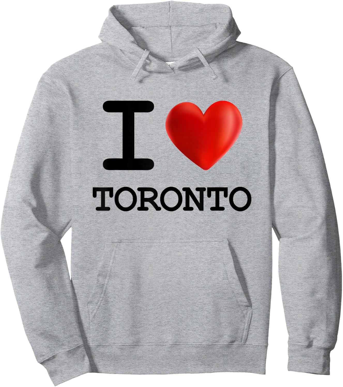 I Love Toronto Souvenir Tourist Heart Hoodie - Hoodie | Ash