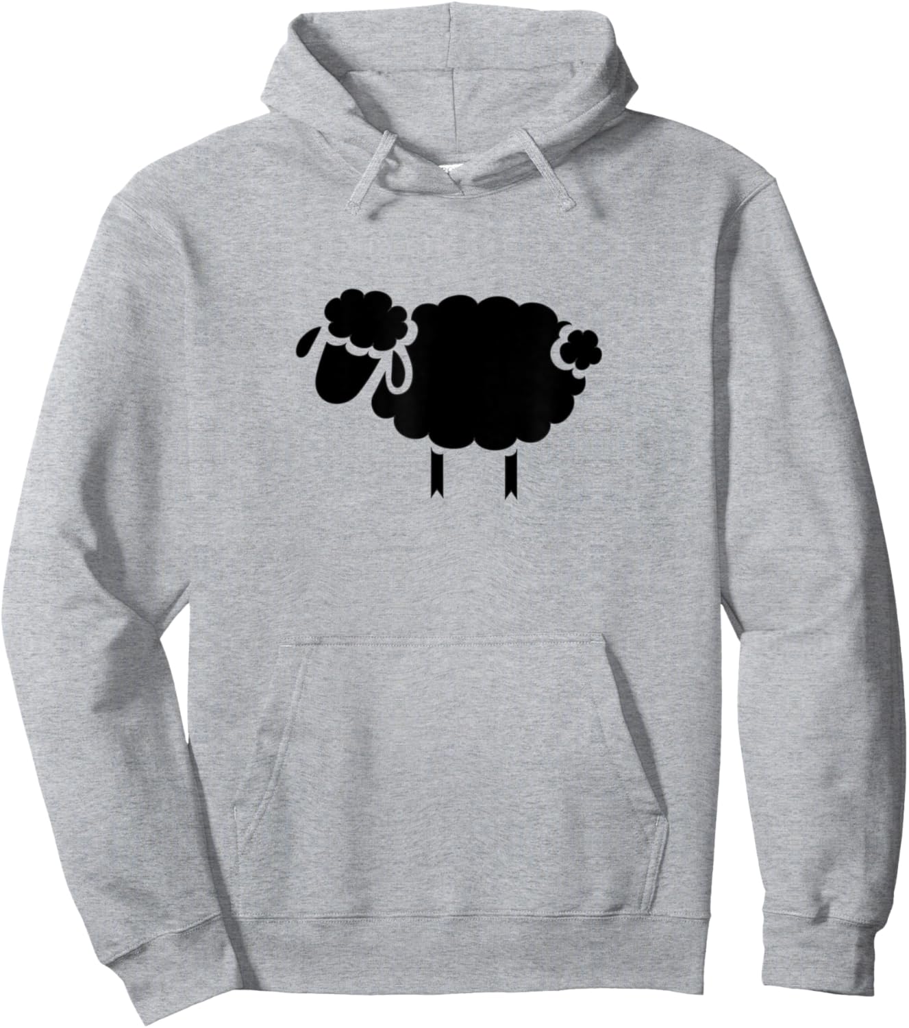 Black Sheep Silhouette Design Hoodie - Hoodie | Ash