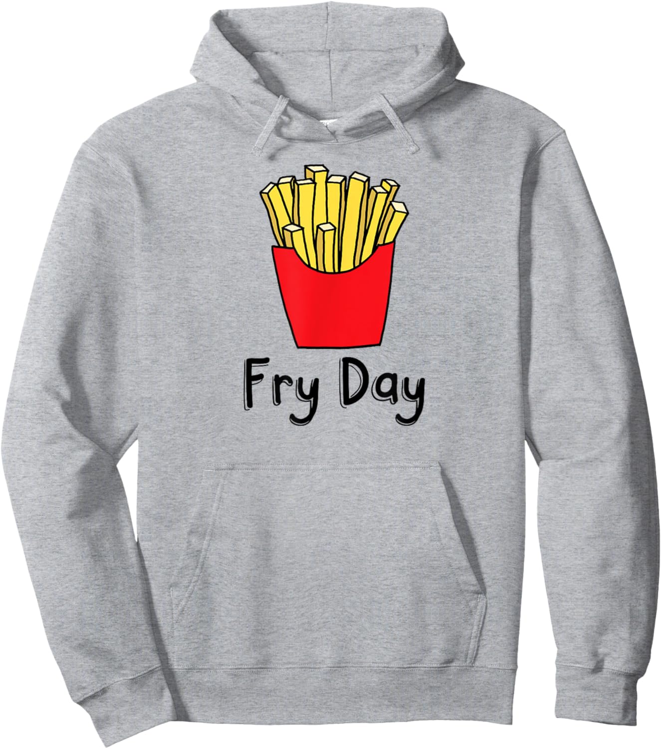 Fry Day Funny French Fries Friday Humor Hoodie - Hoodie | Ash