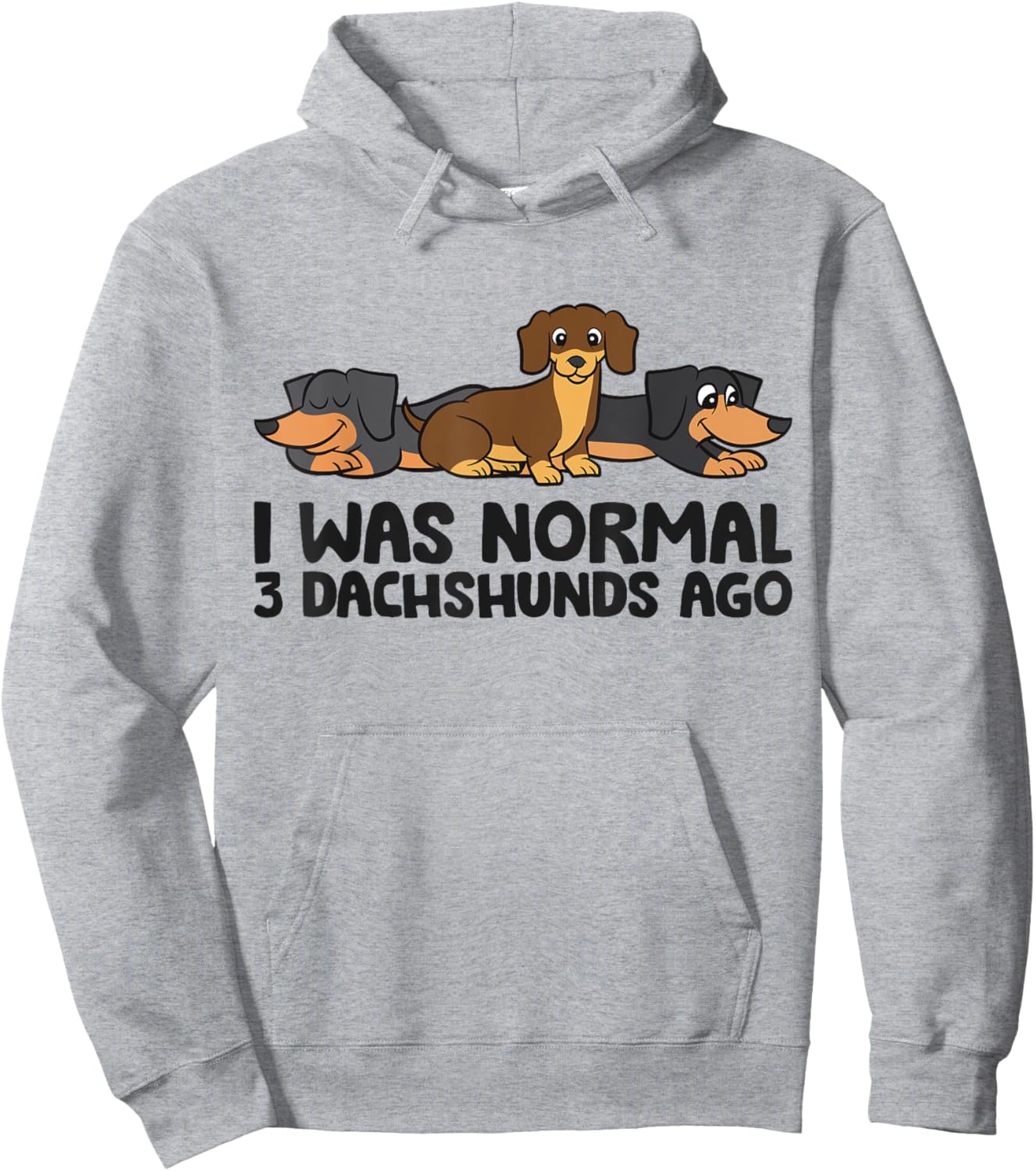 I Was Normal 3 Dachshunds Ago Funny Dachshund Hoodie - Hoodie | Ash