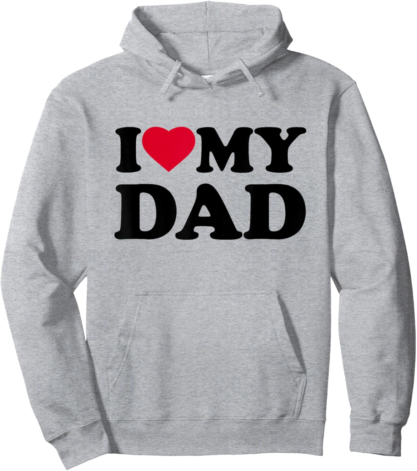 I Love My Dad Heart Family Grandpa Hoodie - Hoodie | Ash