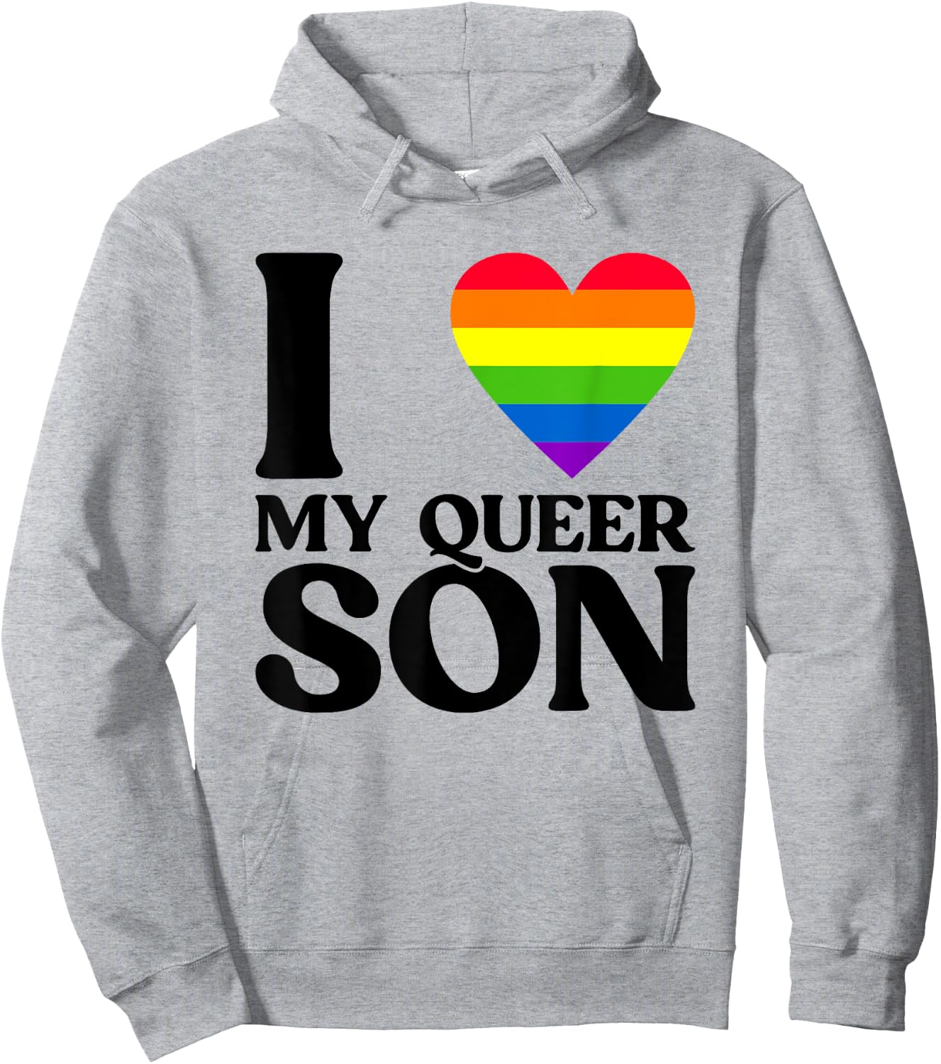 I Love My Queer Son - Gay Pride Proud Parents Hoodie - Hoodie | Ash