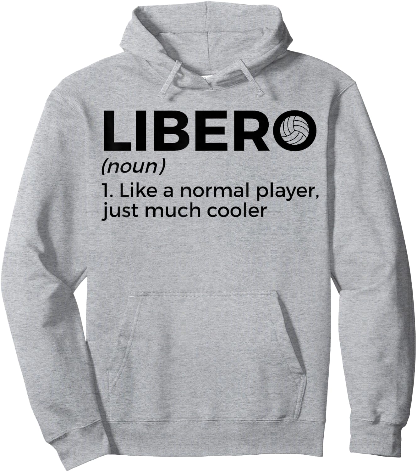 Lustiger Volleyball Libero Definition Hoodie - Hoodie | Ash