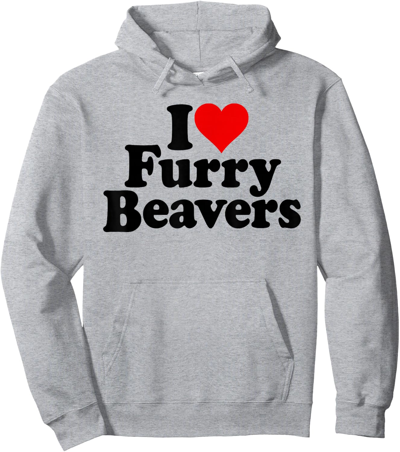 I Love Heart Furry Beavers Hoodie - Hoodie | Ash